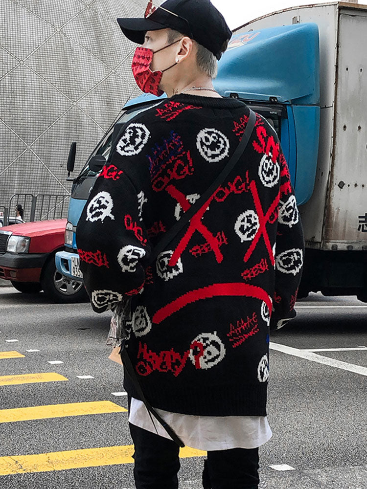 X frown sweatshirt - RIGHTOUTFIT