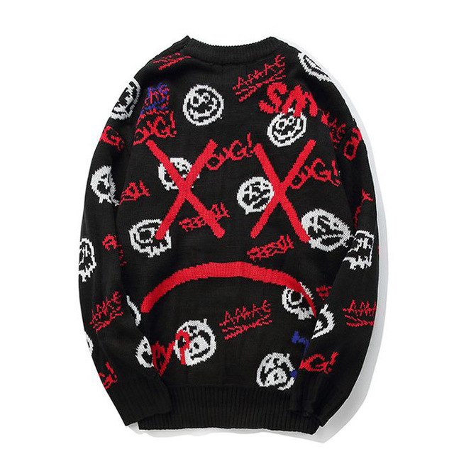 X frown sweatshirt - RIGHTOUTFIT