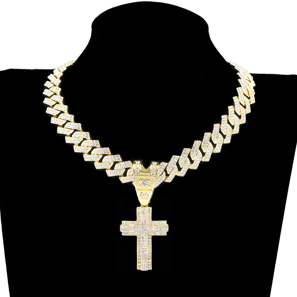 Shiny Cross Pendant Necklace