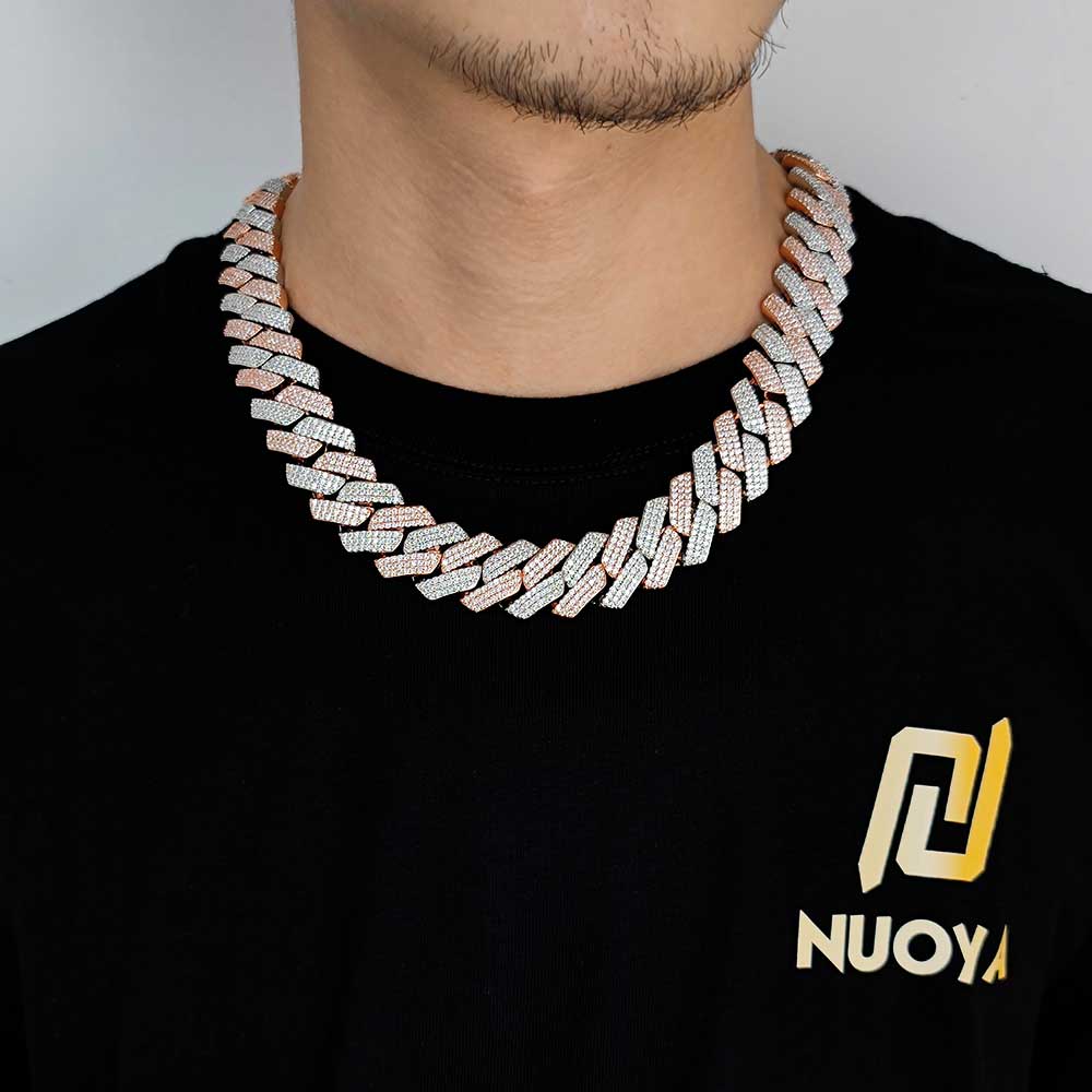 Thick Cuban Link Chain Crystal Miami Chain