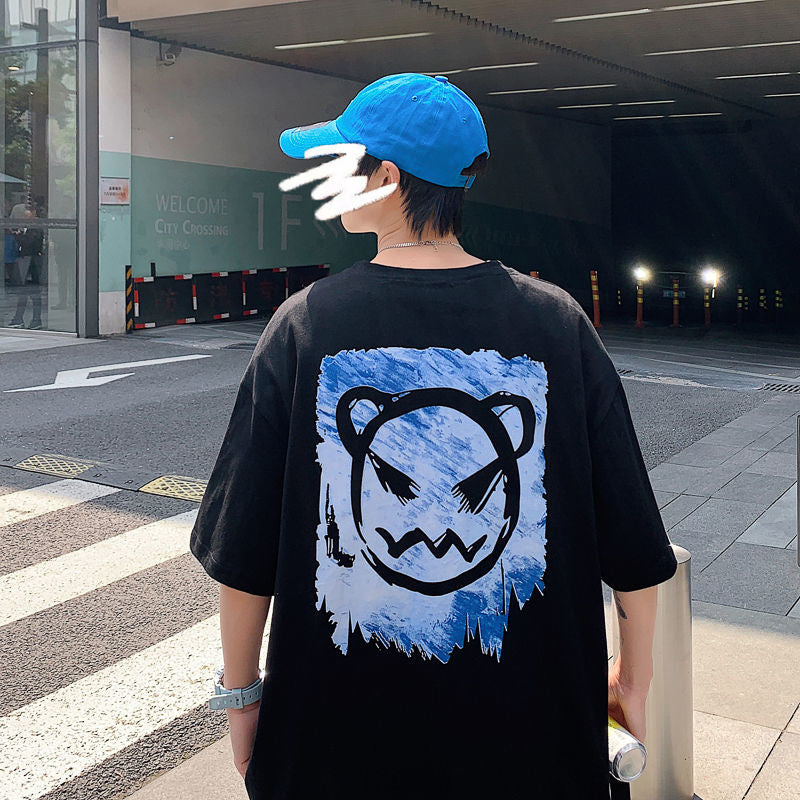 "Privathinker Harajuku Print Oversized T-Shirts