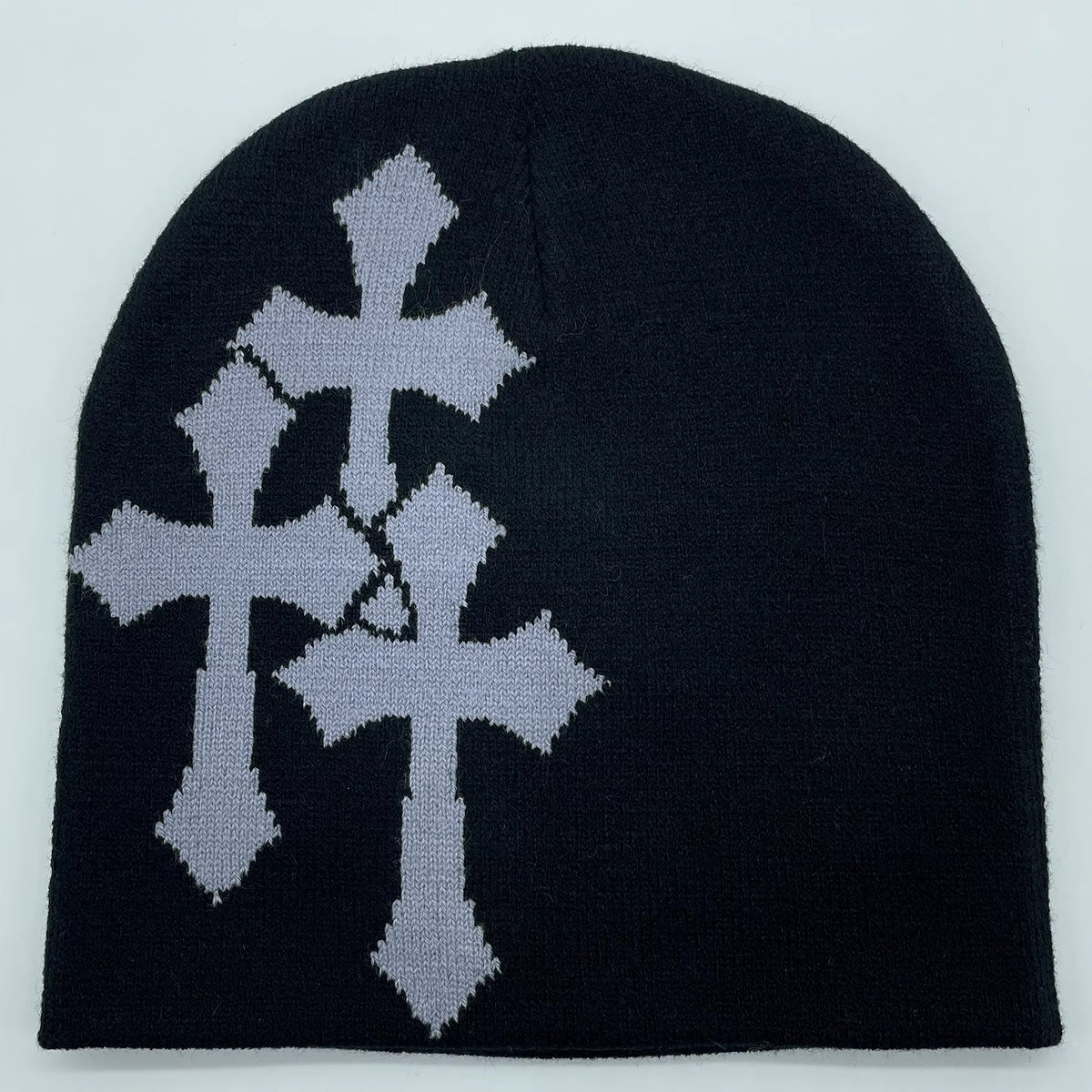 Crucifix Jacquard Knitted Hat