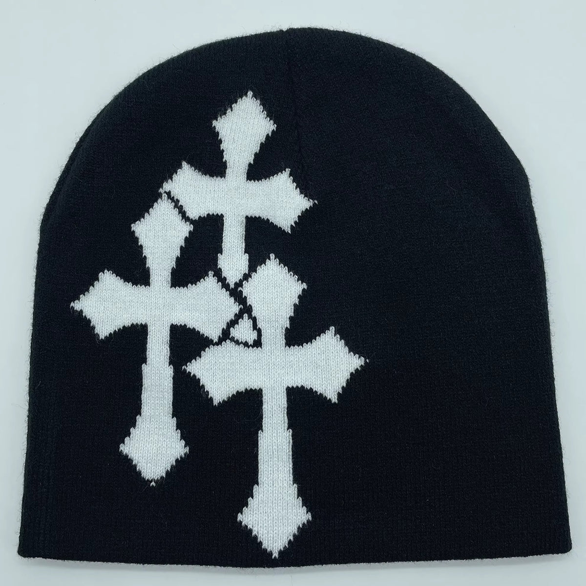 Crucifix Jacquard Knitted Hat