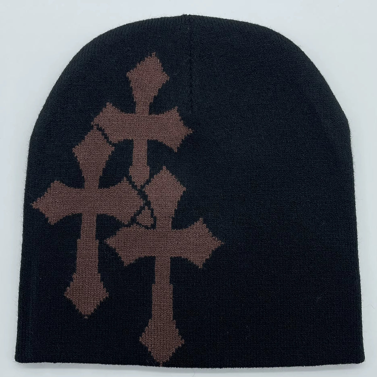 Crucifix Jacquard Knitted Hat