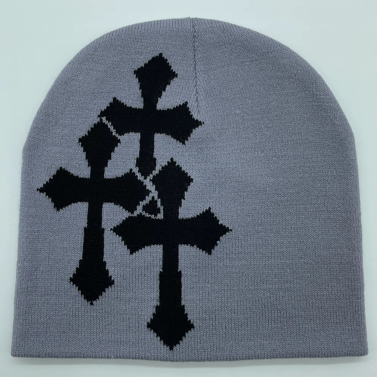 Crucifix Jacquard Knitted Hat