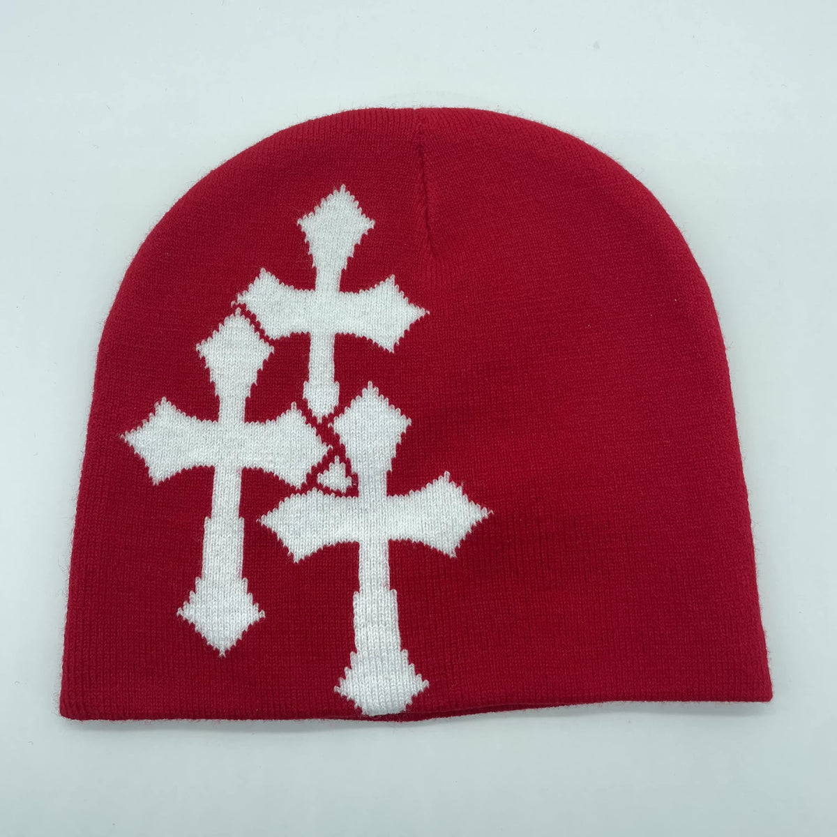 Crucifix Jacquard Knitted Hat