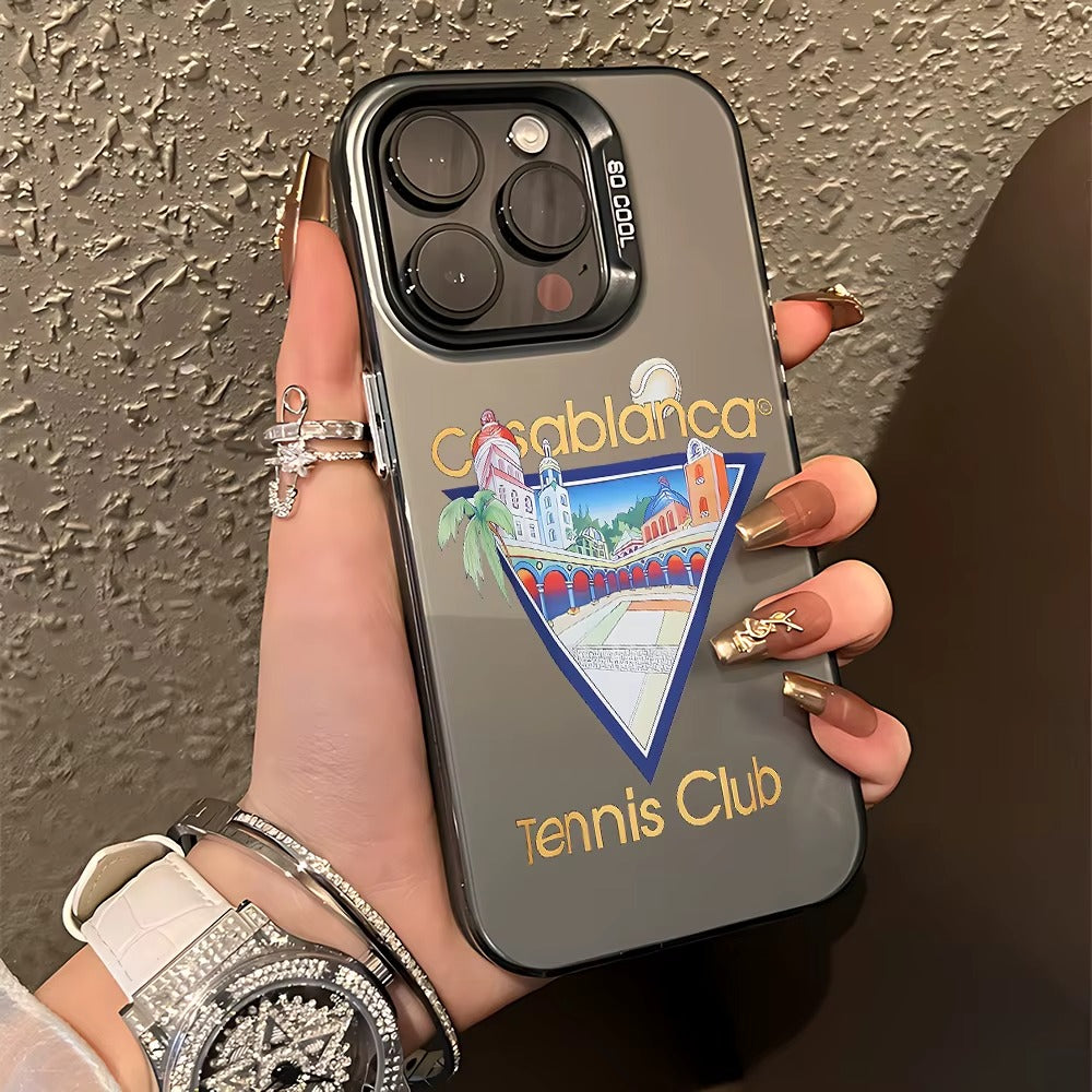 Retro Tennis Club Matte iPhone Case
