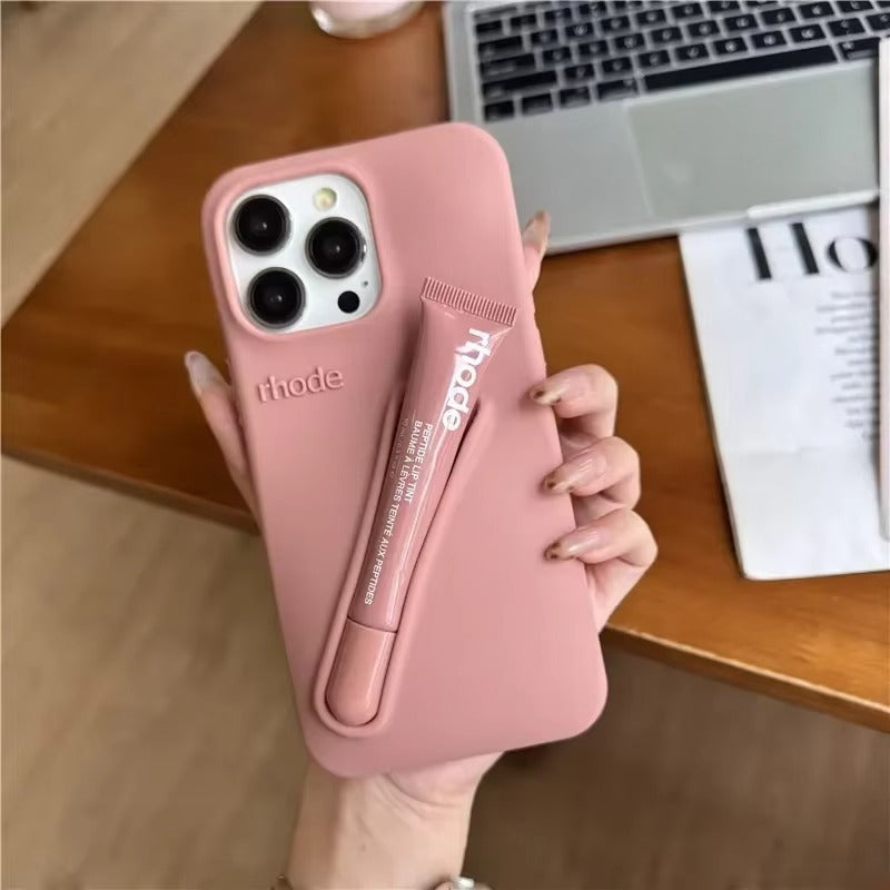 Fashion Lip Gloss Holder iPhone Case