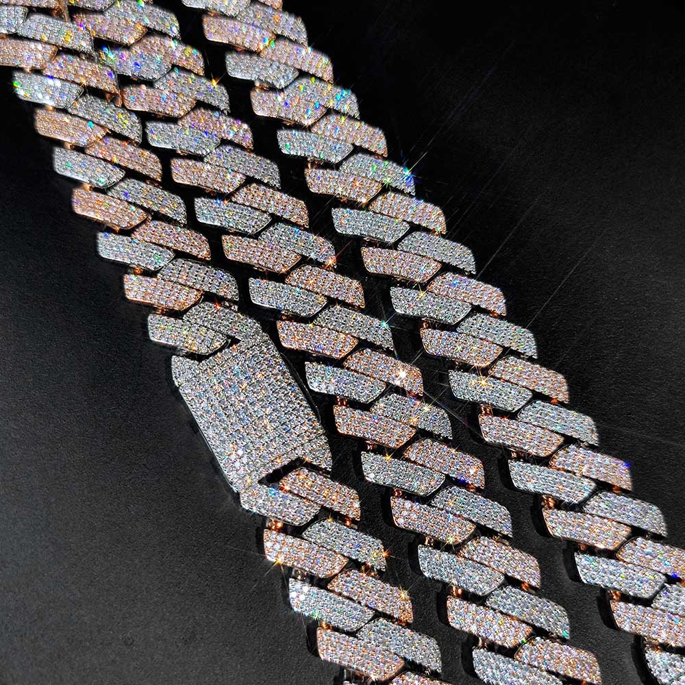 Thick Cuban Link Chain Crystal Miami Chain