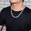 12MM Mixed Color Cubic Cuban Link Necklace - RIGHTOUTFIT