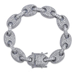 12MM Rainbow Iced Out Link Bracelet - RIGHTOUTFIT