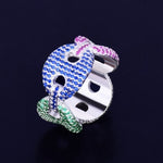 12mm Men's Colorful Charm Ring - RIGHTOUTFIT