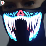 Half Face LED Luminous Flashing Face Mask - RIGHTOUTFIT
