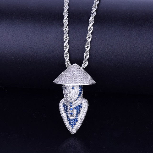 Blue Mortal Kombat character Pendant  with Chain - RIGHTOUTFIT
