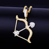 Bow and arrow Shape Pendants with Chain - RIGHTOUTFIT