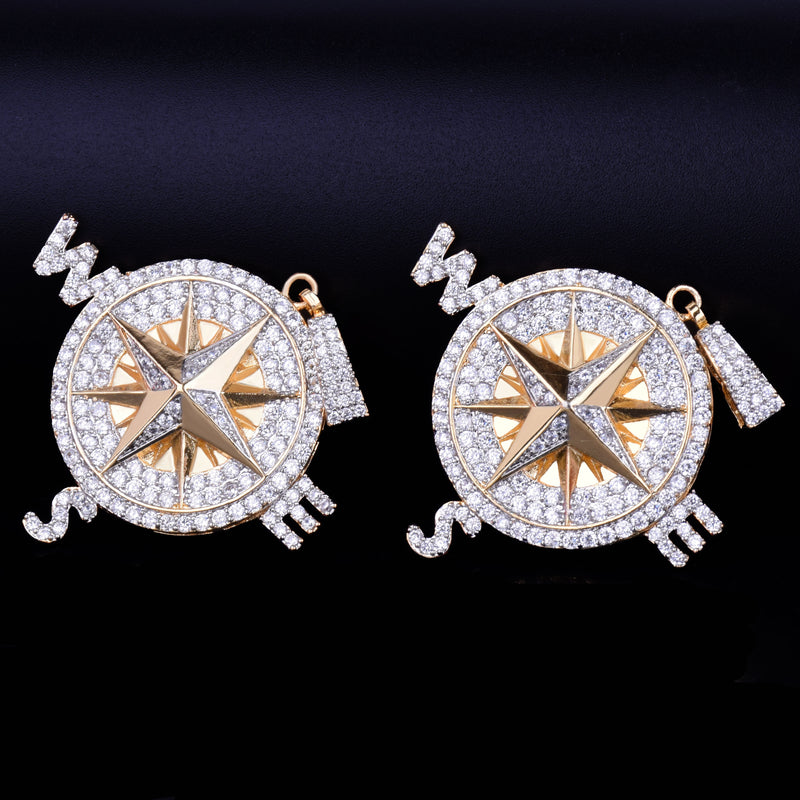 Compass Shape  Pendants  with Chain - RIGHTOUTFIT