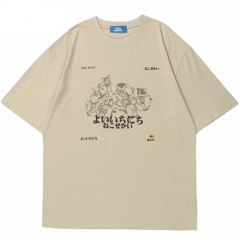 Kanji Animals Print T-Shirt