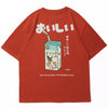 Drink Print Embroidery T Shirt