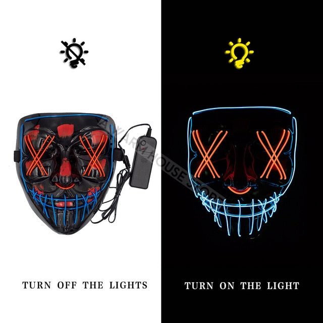 LED Neon Mask - RIGHTOUTFIT