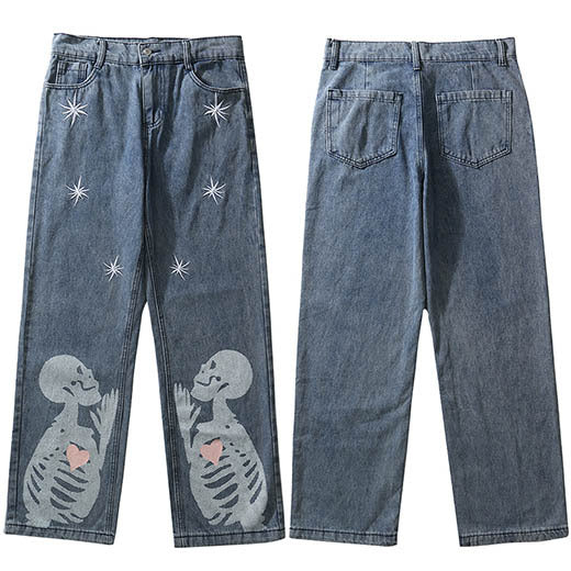Heart Skeleton Denim jeans