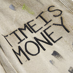 Time is Money Graffiti Print Denim Jeans