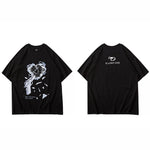 Gun Breaking Heart Print T-shirt