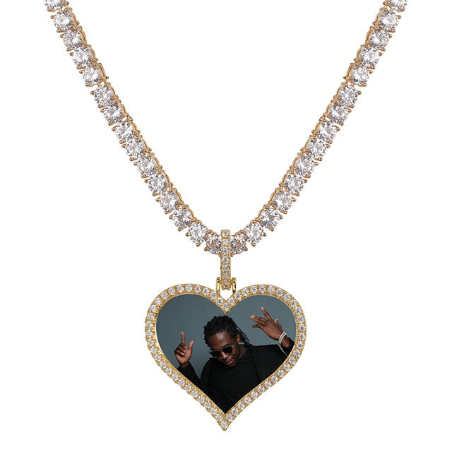 Custom Made Photo Heart Medallions - RIGHTOUTFIT