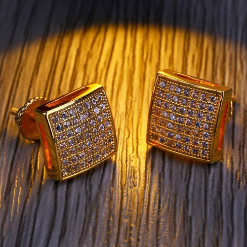 Square iced out Earring - RIGHTOUTFIT