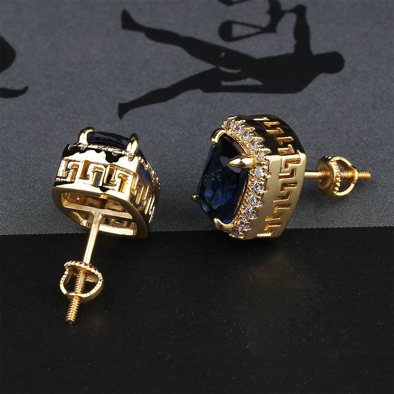 Iced Out Micro Square Earrings - RIGHTOUTFIT