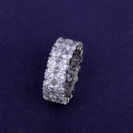 Two Row Solitaire Ring - RIGHTOUTFIT