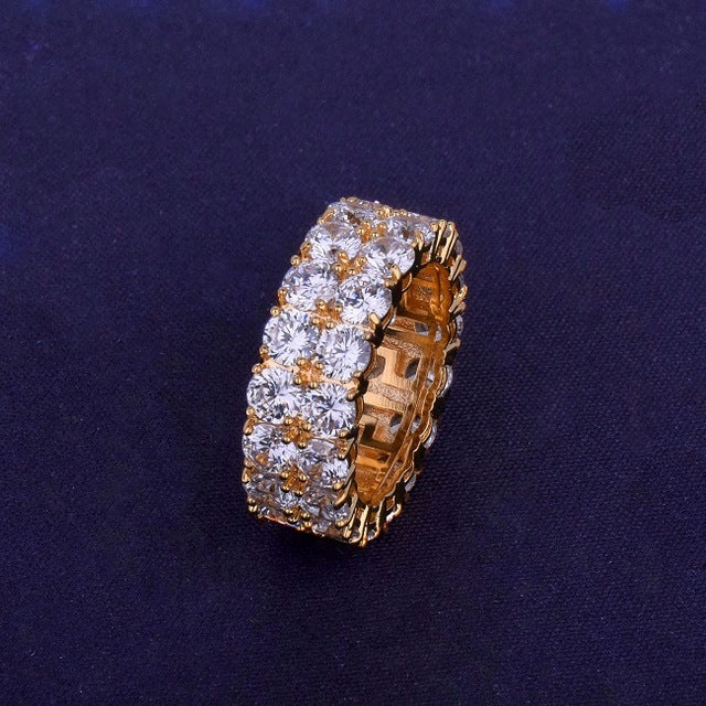 Two Row Solitaire Ring - RIGHTOUTFIT