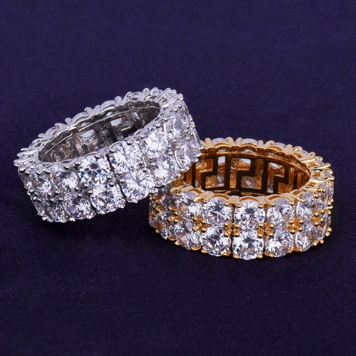 Two Row Solitaire Ring - RIGHTOUTFIT
