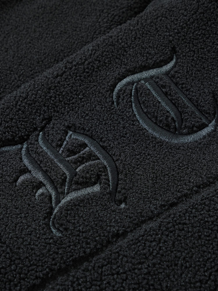 Fleece Letter Embroidery Jackets