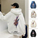 How? oversize Japanese Graphic Printed Hoodie