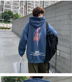 How? oversize Japanese Graphic Printed Hoodie