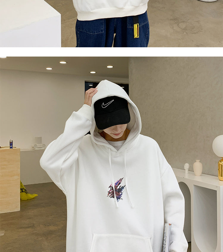 How? oversize Japanese Graphic Printed Hoodie
