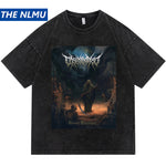 Men Hip Hop Streetwear T Shirt 2022 Summer Vintage Demon Printed T-Shirt Harajuku Cotton Tshirt Short Sleeve Tops Tees WE469