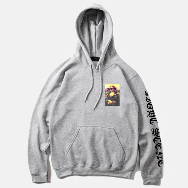 Mona Lisa Print Hoodies - RIGHTOUTFIT