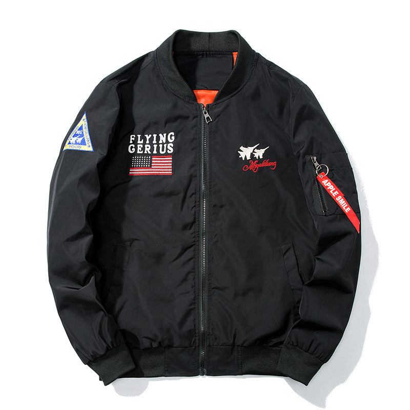 Ma1 Bomber Jacket Plane Embroidery - RIGHTOUTFIT