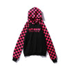 Squared Patchwork Off-shoulder hoodie - RIGHTOUTFIT