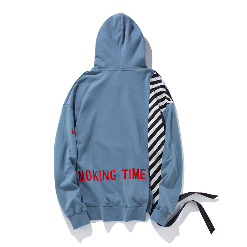 Striated Pullover Hoodie - RIGHTOUTFIT