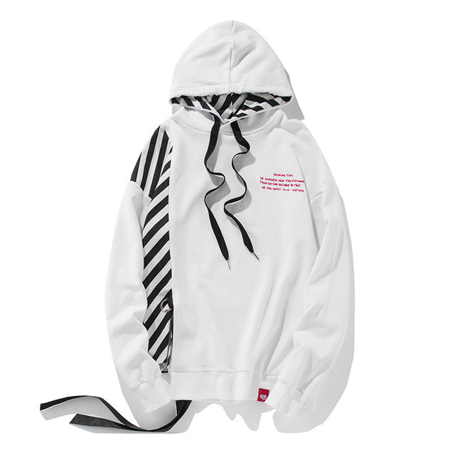 Striated Pullover Hoodie - RIGHTOUTFIT