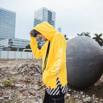 Two Piece Side Zipper Stripe Patchwork hoodie - RIGHTOUTFIT