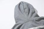 Two Piece Side Zipper Stripe Patchwork hoodie - RIGHTOUTFIT