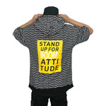 Hooded Short sleeve letter printed top - RIGHTOUTFIT