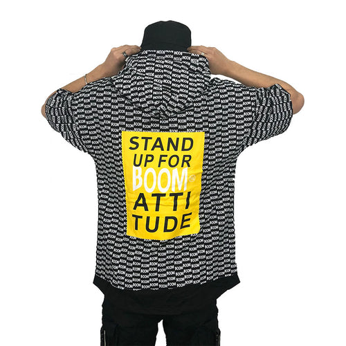 Hooded Short sleeve letter printed top - RIGHTOUTFIT