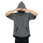 Hooded Short sleeve letter printed top - RIGHTOUTFIT