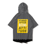 Hooded Short sleeve letter printed top - RIGHTOUTFIT