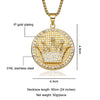 Iced out Zirconia Crown Necklaces - RIGHTOUTFIT