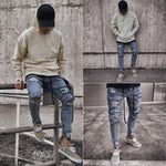 Frayed Ripped Denim jeans - RIGHTOUTFIT